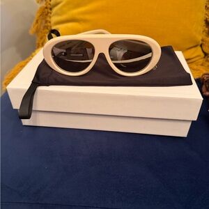 Celine Cream Oval Sunglasses